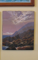 "Kaupo Sunbeams" Painting of Kaupo, Maui Shore by Kirk Flood Unframed 20" x 16"