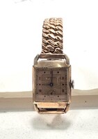 1940s Gruen Imperial Antique Golden Templar Speidel Ladies Wrist Watch With Case