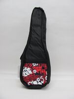Ohana Ukulele UB-21RD Padded Gig Bag with Red Hawaiian Flower Print - NEW