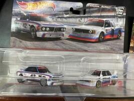 Hot Wheels '73 BMW 3.0 CSL Race Car & BMW 320 Group 5 Sedan Red White & Blue