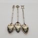 Set of 3 Vintage Japanese Sterling Silver Demitasse Spoons