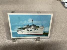 Assorted Boats and Airplane Postcards (4) in Plastic Sleeves