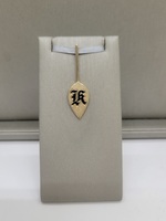  Hawaiian Style Paddle Shaped Pendant with the Letter "K" in Old English 