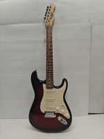 Stagg SES-30 Stratocaster Style Electric Guitar in Red Burst with Padded Gig Bag