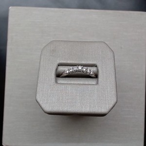   7 Diamond Wedding Band, VS, G-H, 14kt White Gold, Size 6.75