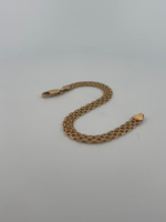    Openwork Style Thick Link  Bracelet - 14kt Yellow Gold 