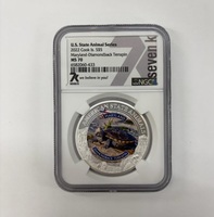U.S Animal Series 2022 Cook Island Maryland Diamondback Terrapin MS70 Coin - NGC