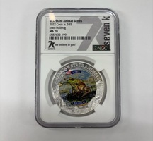  US Animal Series Iowa Bullfrog MS70 Coin 2022 Cook Island - NGC