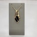  Navette Shaped Floating Pendant with Black Enamel, 14kt Yellow Gold