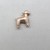  Adorable Hollow Poodle Dog Pendant with Bale - 18kt Yellow Gold 