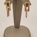  Simple Rectangle Drop Earrings - Post Backing - 18kt Yellow Gold