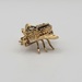   Adorable Flying Insect Brooch w/Sapphire and Melee Diamonds - 14kt Yellow Gold