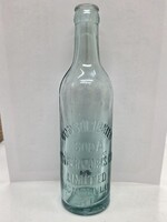Consolidated Soda Water Works Co Crown Top Aqua Glass Bottle Circa 1900