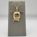  Hawaiian Sea Turtle "Honu" Pendant - 14kt Yellow Gold