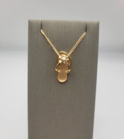  Na Hoku Plumeria w/Diamond Slipper Pendant - 14kt Yellow Gold
