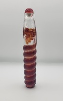   Unusual Vintage Chinese Glass Snuff Bottle w/Dragon Motif Design w/Top Stopper