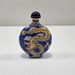  Chinese Porcelain Snuff Bottle With Yellow And Green Dragon In Clouds