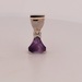    Unique Amethyst Gemstone w/Melee Diamonds on a Larger Bail-14kt White Gold