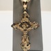 INRI Crucifix Cross Pendant with Bale - 14kt Yellow Gold