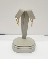  Adorable Dolphin Jumping thru Hoop Earrings-Latch Back Clasp - 14kt Yellow Gold