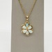   Unique Pear-Shaped Opal Designed in a Flower Form Pendant w/18" Chain - 14kt Y