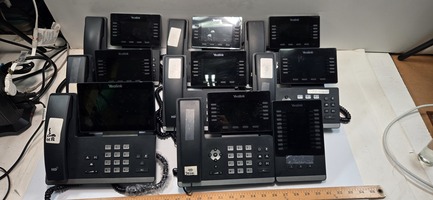 Yealink SIP-T54W and SIP-T57W Lot of IP Phones Handset and Power Cables Included